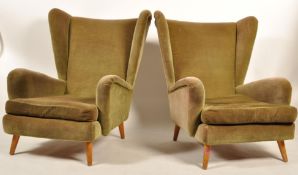 Howard Keith - Fanfare - A stunning pair of mid 20th Century retro vintage wingback accent  / lounge