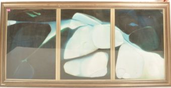 Dick Boulton ( Artist & Sculptor ) - A large 20th Century abstract triptych pastel, chalk and pencil