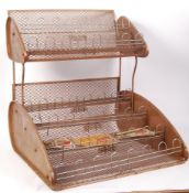 A vintage 20th century advertising point of sale shop display bubblegum rack of wire mesh