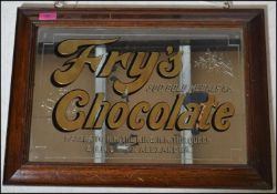 Fry's Chocolate - An early 20th century  vintage original point of sale advertising mirror for Fry's