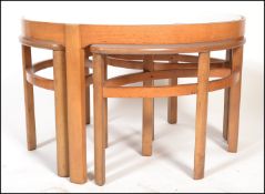 Nathan Furniture - Trinity nest - A vintage 1970's teak framed coffee table in the circles pattern