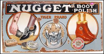 Tiger - " Nugget " Boot Polish - A superb original rare porcelain enamel sign Circa 1910 for the