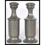 A pair of early 19th century Regency pewter writin