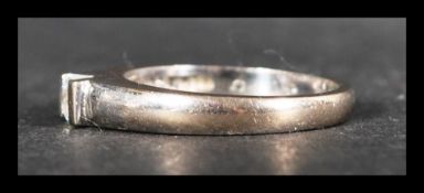 A hallmarked 18ct white gold and diamond ring set
