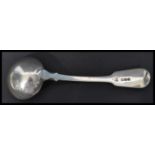 A hallmarked silver 19th century Georgian ladle in