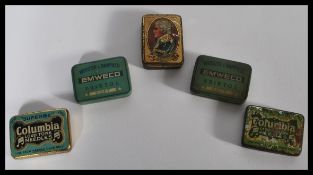 A collection of five vintage gramophone needle tin