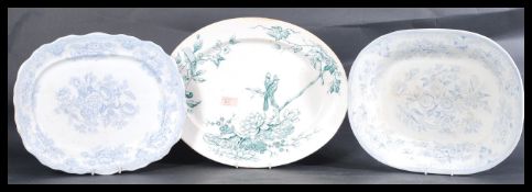 A set of 19th Century blue and white graduating ce
