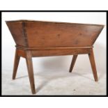 A stunning 19th Century elm dough bin of angular f