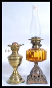 2 vintage early 20th century oil lamps to include