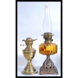 2 vintage early 20th century oil lamps to include