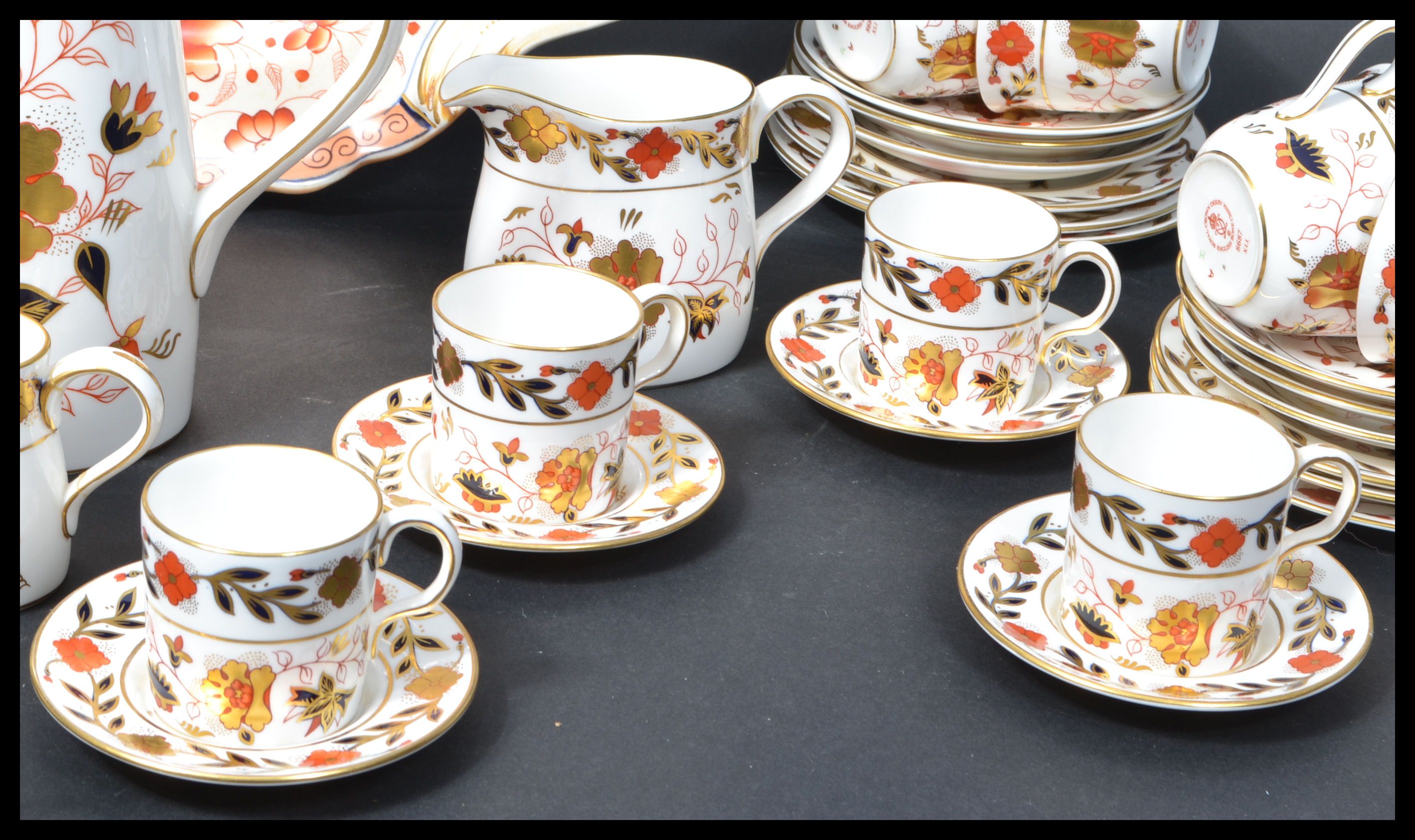 A Royal Crown Derby Imari pattern china tea servic - Image 4 of 10