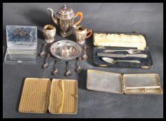 A good group of vintage silver plate to include a
