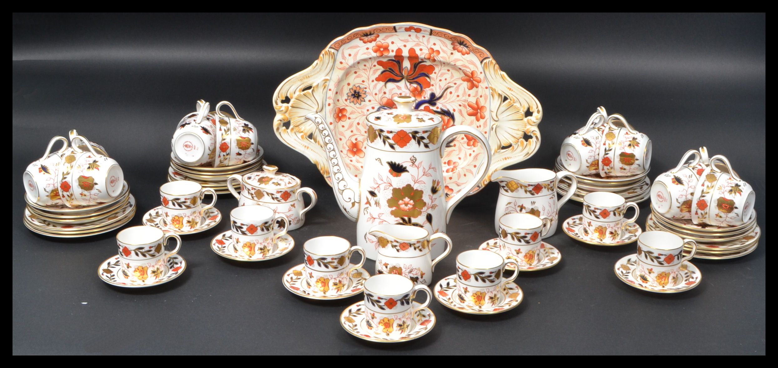 A Royal Crown Derby Imari pattern china tea servic - Image 2 of 10