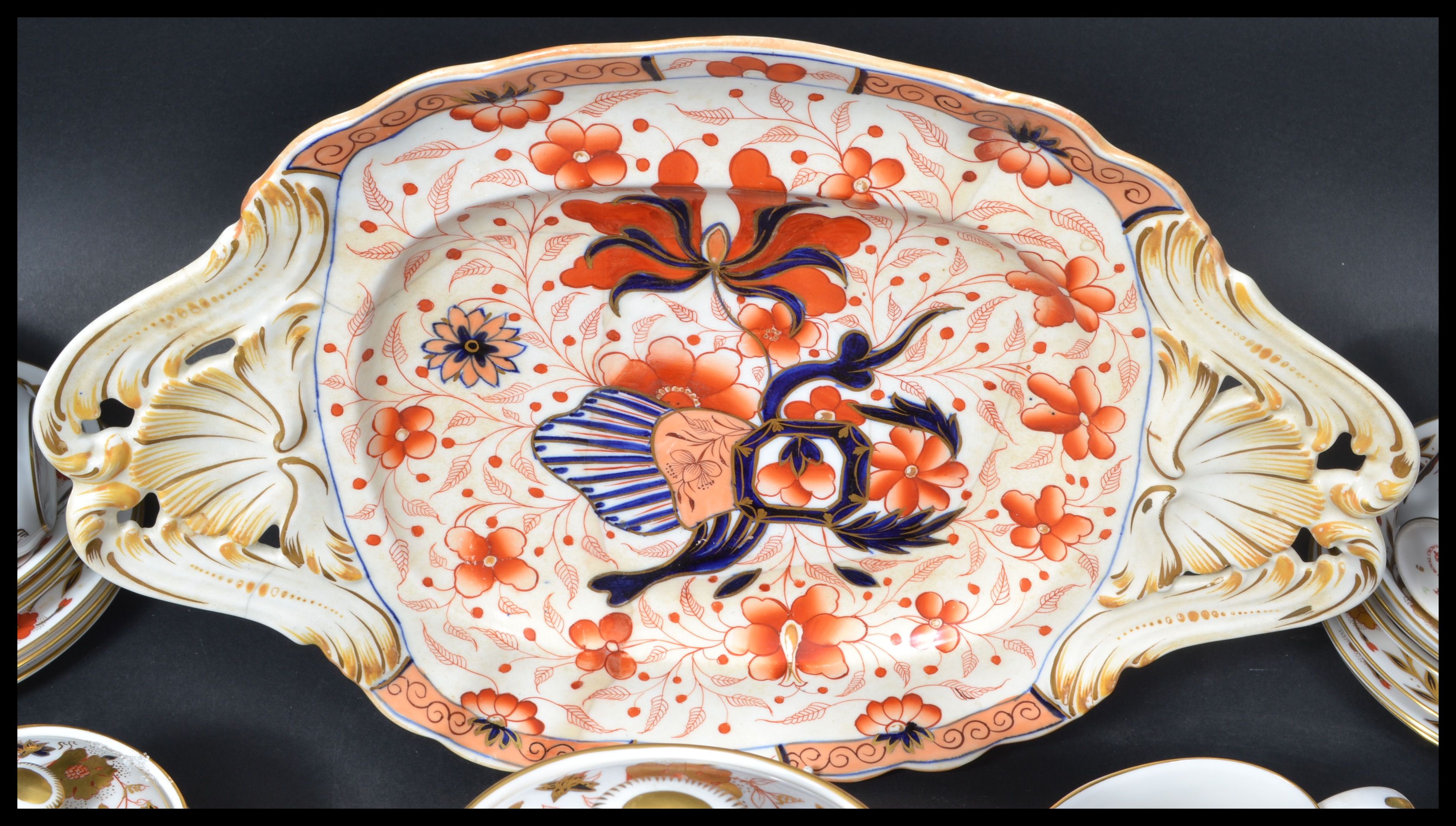 A Royal Crown Derby Imari pattern china tea servic - Image 9 of 10
