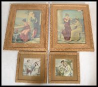 A good collection of 19th century Victorian framed