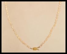A baroque pearl necklace of graduating bead form h