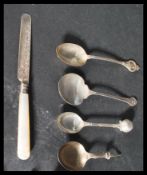 A collection of hallmarked silver flatware to incl