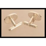 A pair of sterling silver Welsh Claddagh cuff link