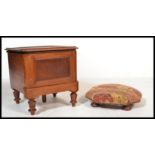 A Victorian 19th century mahogany step commode hav