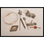 A group of sterling silver jewellery to include a