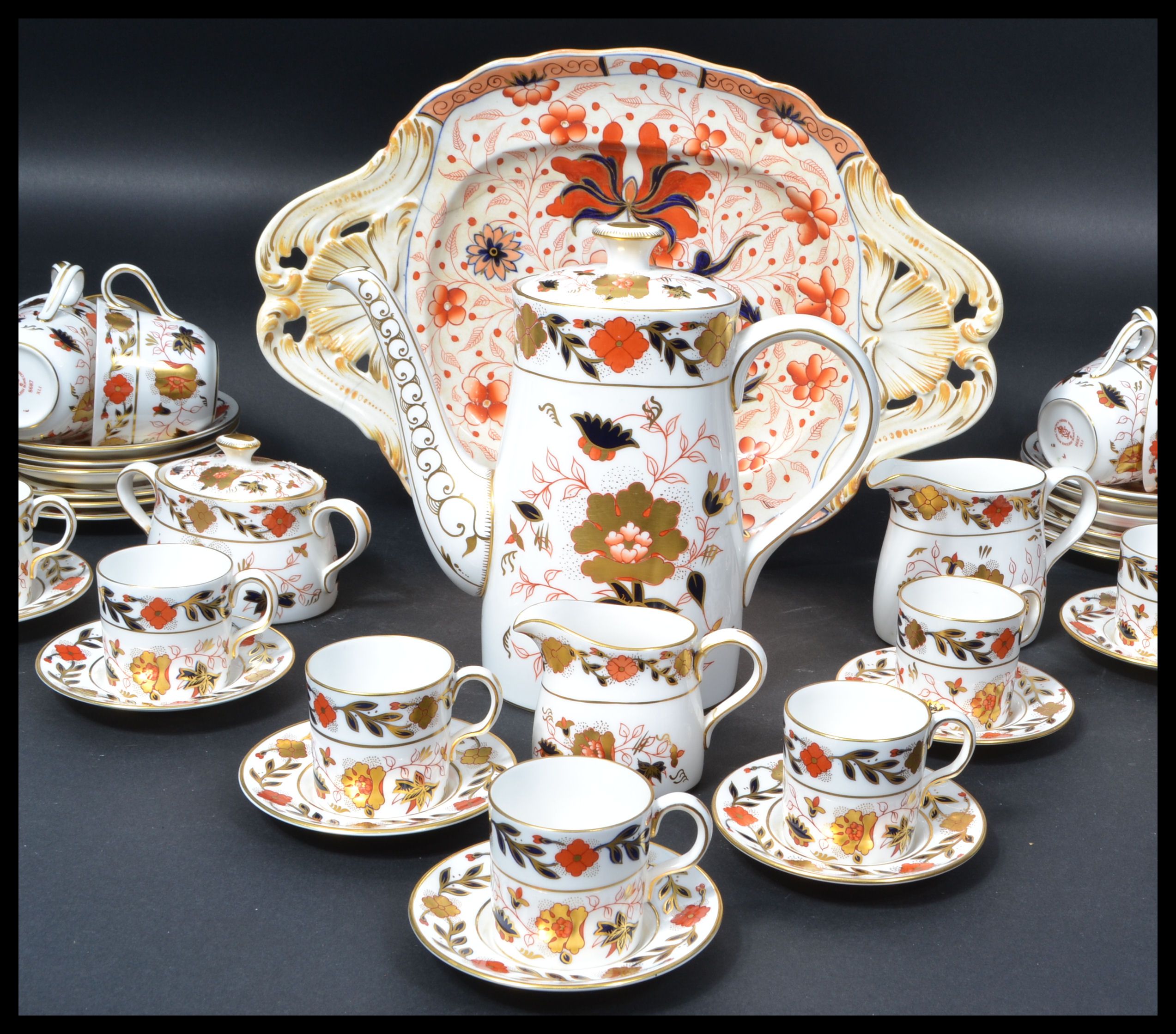A Royal Crown Derby Imari pattern china tea servic - Image 5 of 10
