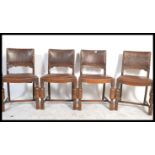 A set of four 20th Century Art Deco dining chairs,