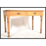 A Victorian 19th century oak writing table desk be