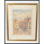 Maud Fisher - A 20th century watercolour street sc