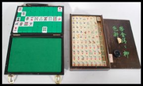 Two Chinese Mahjong sets one being an early 20th c