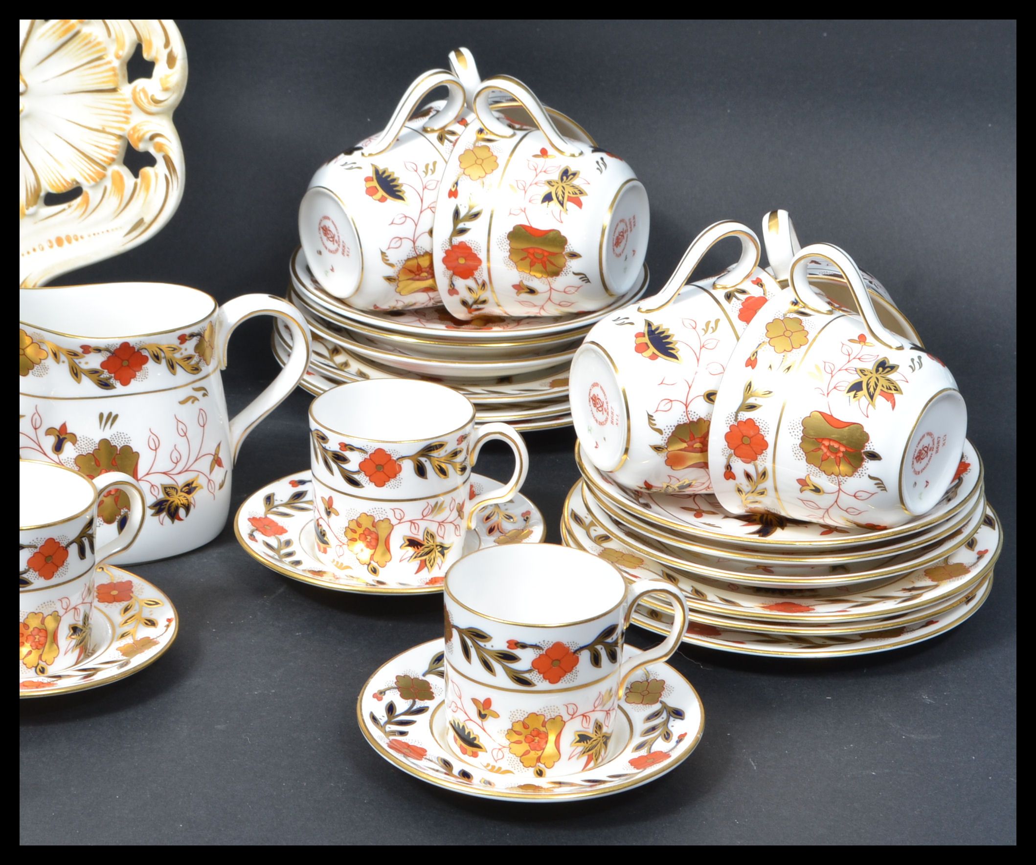 A Royal Crown Derby Imari pattern china tea servic - Image 3 of 10