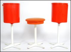 A pair of 1970's retro space age orange lollypop d