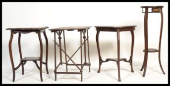 A collection of vintage early 20th Century Edwardian furniture to include two mahogany centre