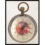 A 20th Century Roman style fish eye ball clock featuring a roman numeral clock face and an