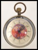 A 20th Century Roman style fish eye ball clock featuring a roman numeral clock face and an