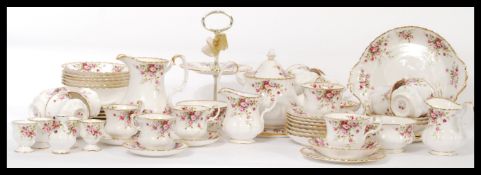 A extensive Royal Albert Cottage Garden tea set, consisting of nine cups and saucers, six coffee