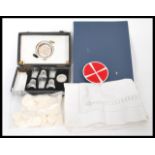 A vintage cased Portable Church Communion Set to include glasses, cloth, bread, prayers etc please