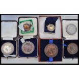 Two silver halllmarked Football Association fob medals together with Amateur Gardening medals and