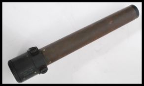 A second world war sighting telescope made in 1943 measures 41 cm in length. Number 39 MKIIS A.K.&