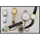 A group of vintage watches to include Smiths, Smiths pocket watch, Fero Feldmann, Zeon etc. Please