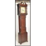 A 19th century mahogany painted face Southern Counties Longcase clock. The mahogany case and hood