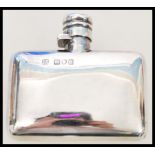 A 19th century Victorian silver hallmarked hip flask by Sampson and Morgan hallmarked for London