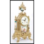 A good French style mantel clock with movement by Franz Hermle, Germany, striking on a bells with