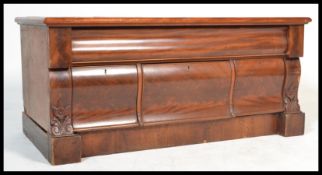 A Victorian mahogany end of bed chest of drawers. Reduced from a larger chest of drawers being sat