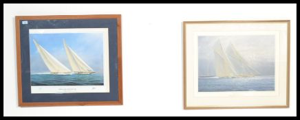 A good set of sailing interest prints entitled Yachts of the America's Cup, The ' J ' Class by