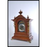 A German Mantel Clock, of architectural form, the