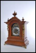 A German Mantel Clock, of architectural form, the