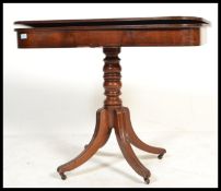 An 18th / 19th century George III mahogany and line ebony inlaid tea table / games card table.