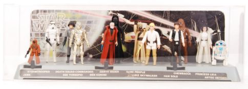 RARE STAR WARS FIRST 12 ACTION FIGURE DISPLAY STAND & FIGURES