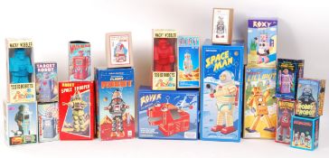 ASSORTED BOXED TINPLATE TOY ROBOTS & RELATED