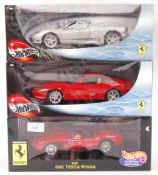 100% HOT WHEELS PRECISION DIECAST 1:18 SCALE FERRARI RACING CARS